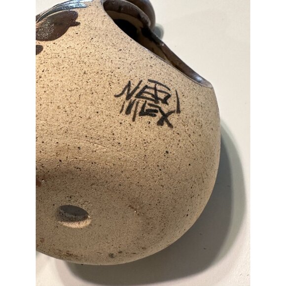 TONALA Candle Holder Bird Feeder Mexican Folk Art Netz Boho Folk Art Pottery - Picture 8 of 9